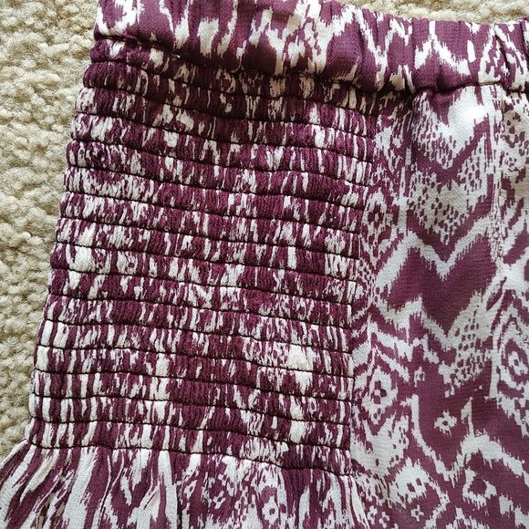 IRO Adele ikat printed smocked mini skirt XS S 2 4 FR36 - Picture 12 of 12